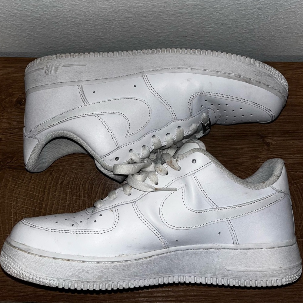 White/White Nike Air Force 1, size 10 - Picture 7 of 8